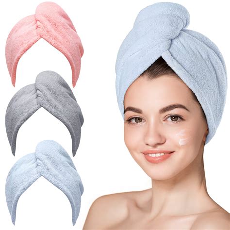 Buy Microfiber Hair Towel Packs Hair Turbans For Wet Hair Drying