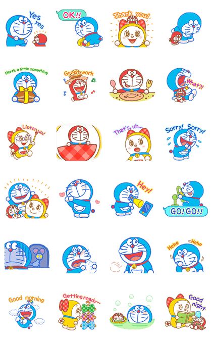 Doraemon And Dorami Animated Stickers Line Whatsapp Sticker  Png