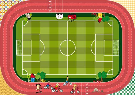 Alfombra De Vinilo Infantil Campo De Fútbol 120x170 Cm Leroy Merlin