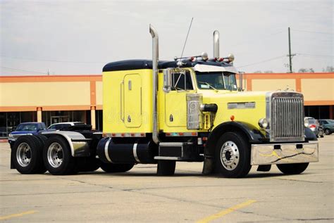 Yellow Truck Stock Photo Image Of Financial Parked Industrial 4427874