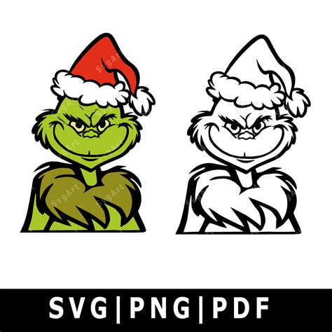 Grinch Face SVG, PNG, PDF, Grinch Face Image, Christmas Cut File