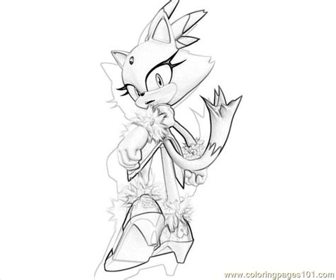 Download or print this amazing coloring page: Blaze The Cat Action Coloring Page for Kids - Free Others ...