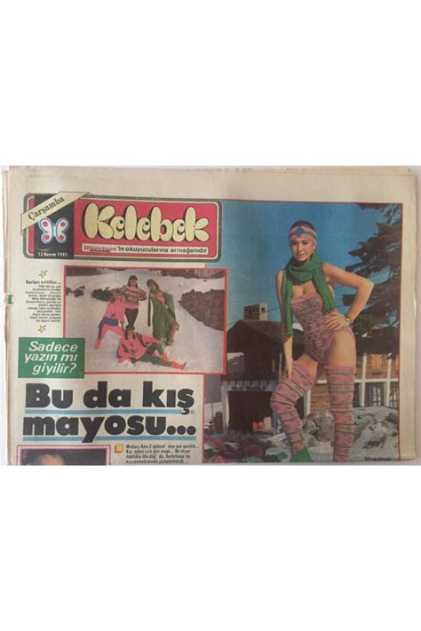 Gökçe Koleksiyon Hürriyet Gazetesi Kelebek Eki 13 Kasım 1985 Kış