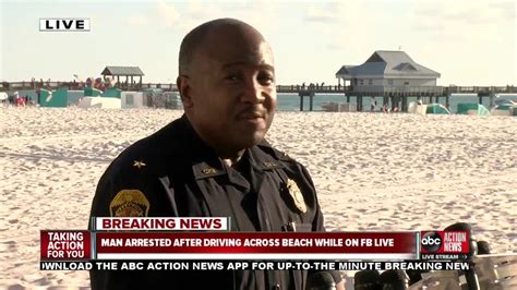 Police Man Shoots Facebook Live While Recklessly Driving On Beach Youtube