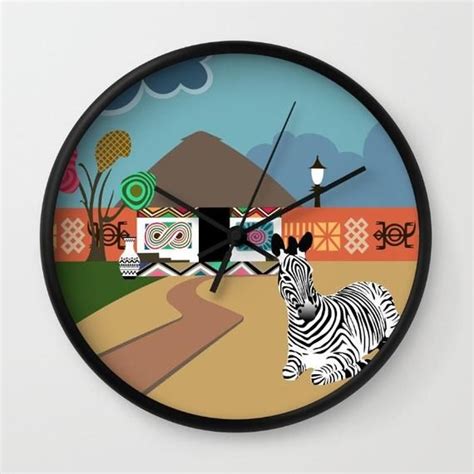 African Wall Clock Decor Art Print South African Art Clock Etsy South