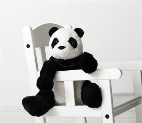 Ikea Kramig Panda Bear Soft Plush Toy Black White Baby Safe