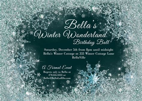 Winter Wonderland Invitation Ideas Collegio Sanlorenzo Template