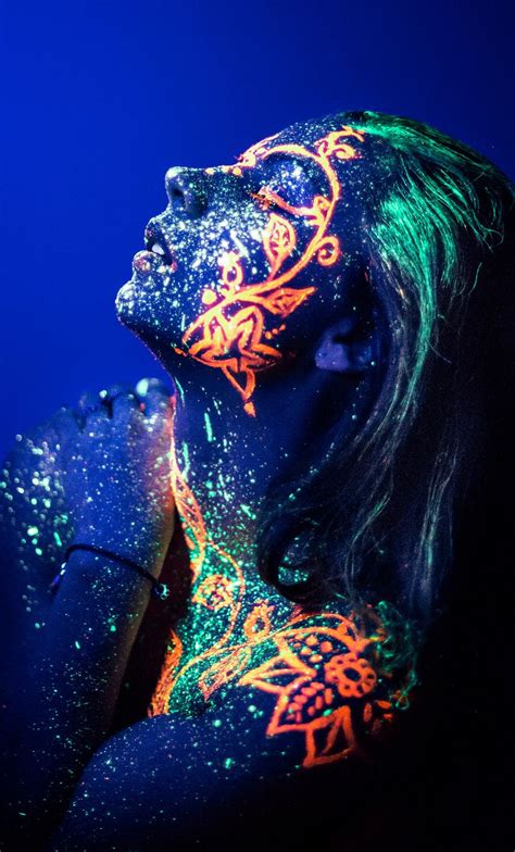 Neon Body Paint Neon Painting Light Painting Face Painting Uv