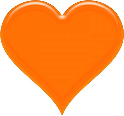 Orange Heart Png Orange Heart Transparent Background Clipart Full