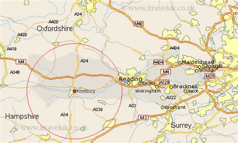 Newbury Map Street And Road Maps Of Berkshire England Uk
