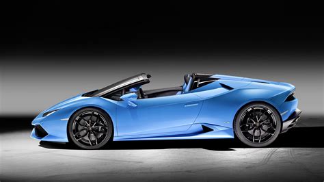 Wallpaper Lamborghini Huracan Lp610 4 Spyder Supercar Blue Luxury