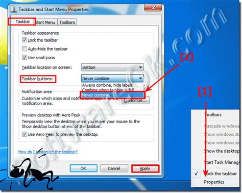 How To Disable Button Program App Grouping In Windows 7 Taskbar