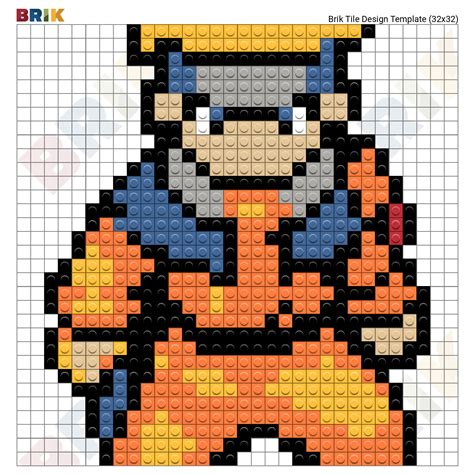 Naruto Pixel Art X Grid