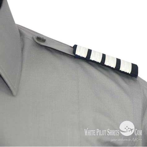 Flexjet Grey Pilot Shirts Made 2 Measure Pilot Uniform Shirts