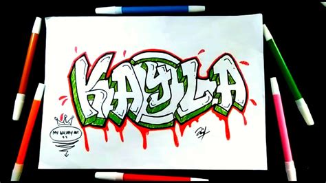 Cara Membuat Graffiti Nama Kayla Own Styleversi 1 Youtube