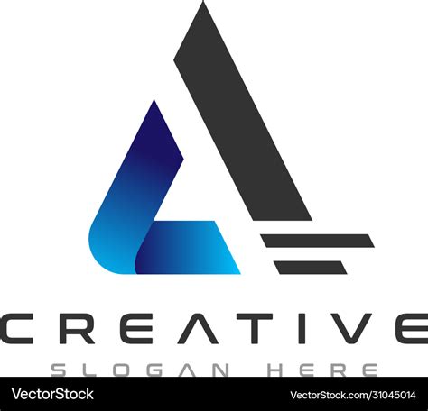 Creative Brand A Letter Logo Design Royalty Free Vector