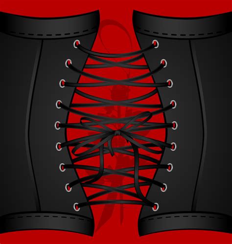 Corset With Red Background Vector 01 Free Download