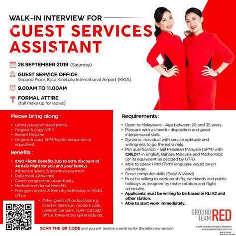 Now everyone can fly travel series is back! AirAsia Guest Services Assistant Walk-In Interview [Kota ...