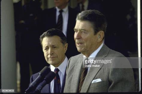 Former Defense Secretary Caspar Weinberger With President Reagan