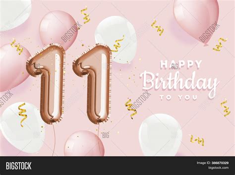 Happy 11th Birthday Image And Photo Free Trial Bigstock