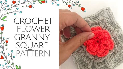 Crochet Flower Granny Square Pattern Tutorial Youtube
