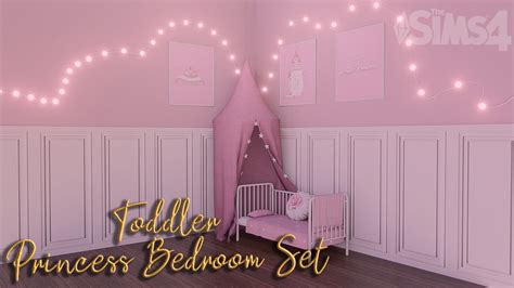 Toddler Princess Bedroom Set The Sims 4 Cc Simmerkate Youtube