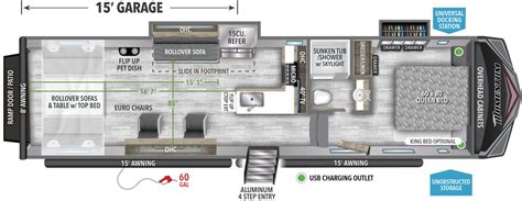 Momentum Th Wheel Toy Hauler Floor Plans Two Birds Home