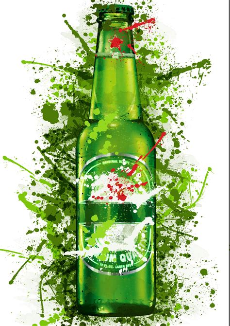 Heineken Beer Splash Art Poster Framed Wall Art Print Picture Etsy Uk