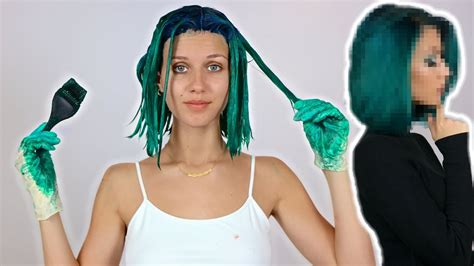 Dyeing My Hair Emerald Green Youtube