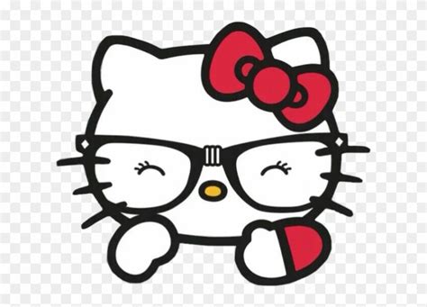 Hellokitty Kitty Nerd Lentes Intelectualgirl Interestin Hello Kitty