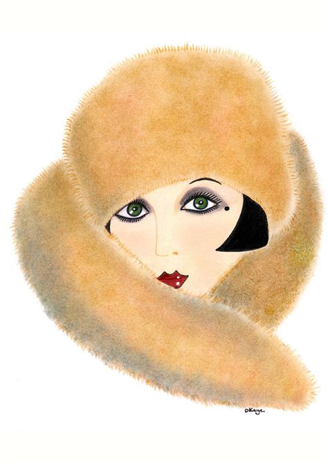 Art Deco Lady Vivian Painting By Di Kaye Fine Art America