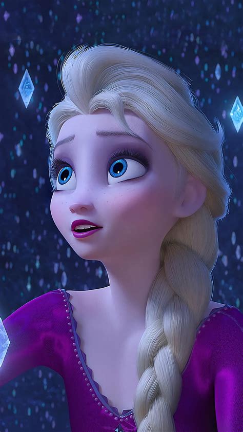 Frozen 2 Elsa Snowflakes Phone Background And Pink Elsa