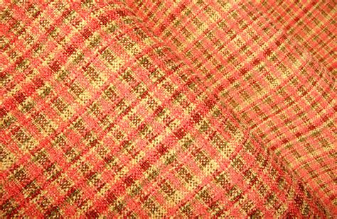 Pretty Plaid Upholstery In Coral Farmhouse Upholstery Fabric Los