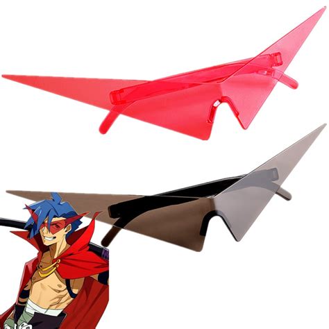 Anime Tengen Toppa Gurren Lagann Cosplay Kamina Glasses Eyewear Sunglasses Props Unisex Funny