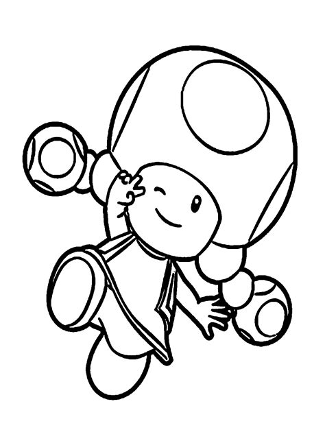 Toadette Super Mario Coloring Pages Free Printable Coloring Pages