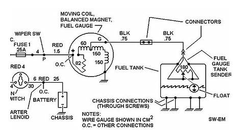 how does a fuel gauge work diagram