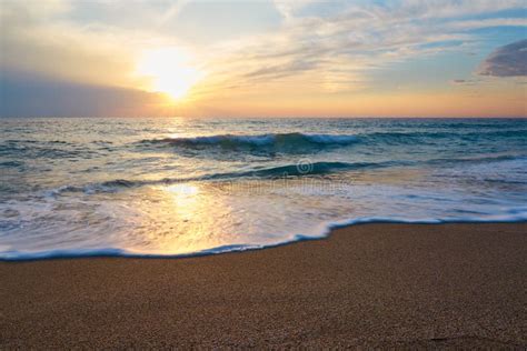 Tropical Sandy Beach Sunset Seascape Stock Image Image Of Ocean