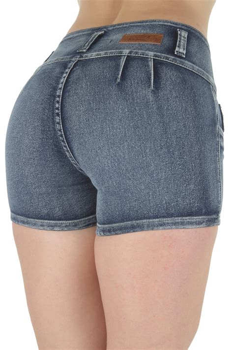 G208sh P Plus Size Butt Lifting Levanta Cola High Waist Denim Shorts Ebay