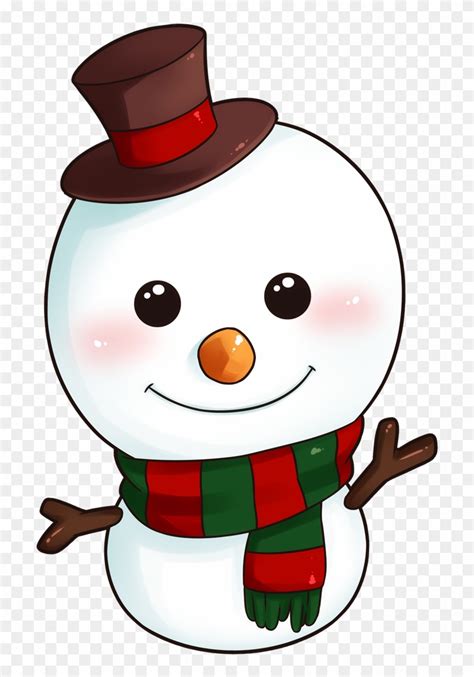 Christmas Snowman Clipart Christmas Cute Snowman Cartoon HD Png Download X
