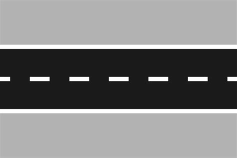 Two Lane Road Illustration Vector In Flat Design 3240805 Vector Art At