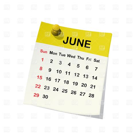 June Calendar Clip Art Customize And Print