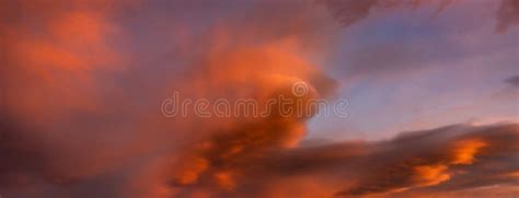 Bloody Orange Clouds Stock Image Image Of Orange Storm 182234467