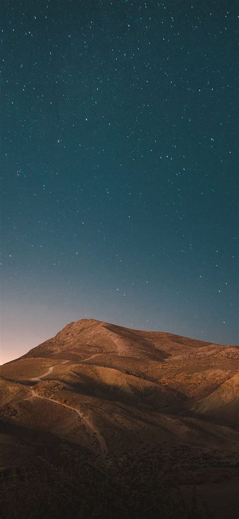 1125x2436 Stars Over Desert Mountains Iphone Xsiphone 10iphone X