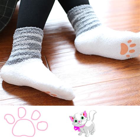 These cat paw socks are a fun and creative way to protect your wooden and hard surface floors from scratches made by furniture being moved on it. Harajuku anime cute cat socks plush socks · Harajuku ...