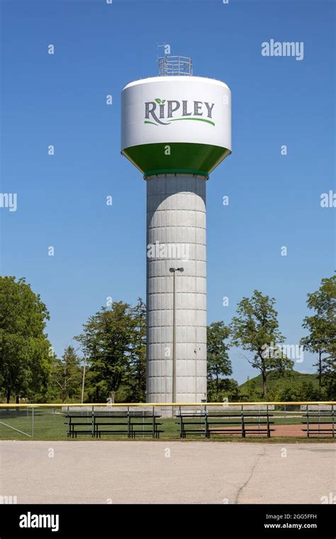 Ripley Municipal Water Tower In The Town Of Ripley Ontario Canada