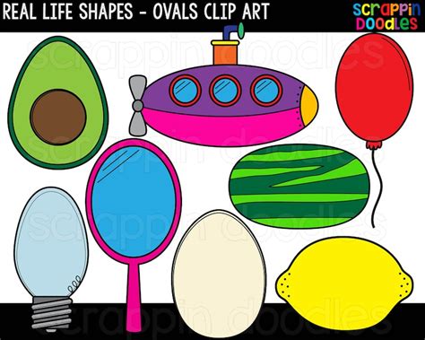 Real Life Shape Graphics Scrappin Doodles Clipart Cute Commercial Use