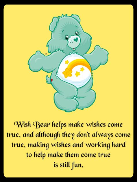Wish Bear Helps Make Wishes Come True And Although They Dont Always
