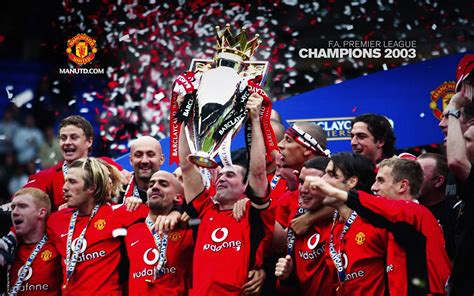Premiere League Champions 2003 | Manchester united team, Manchester united, Manchester united 