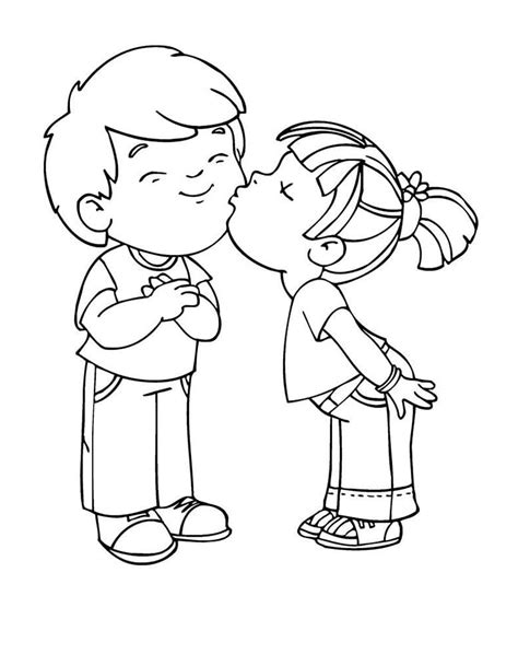 Coloring Pages Of Kissing
