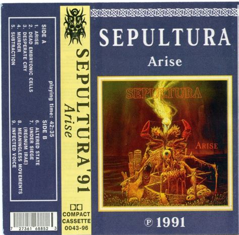 Sepultura Arise Cassette Discogs